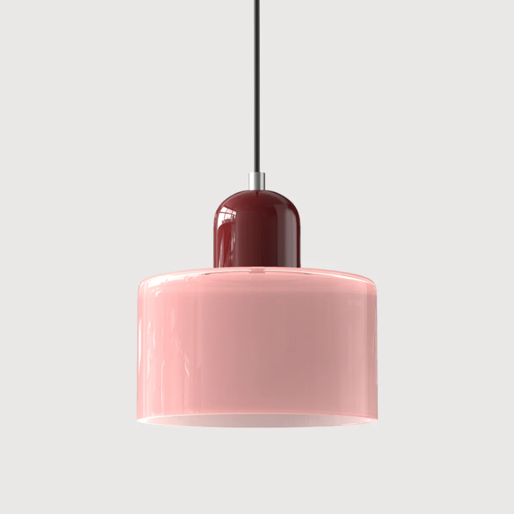 Luméno™ | Retro Design-Pendelleuchte Rot F-Rosa