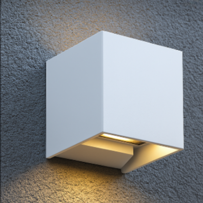 LED Wandleuchte Außen & Innen – Up & Down Wandlampe Schwarz Aluminium, 2700K Warmweiß, Moderne Außenwandleuchte