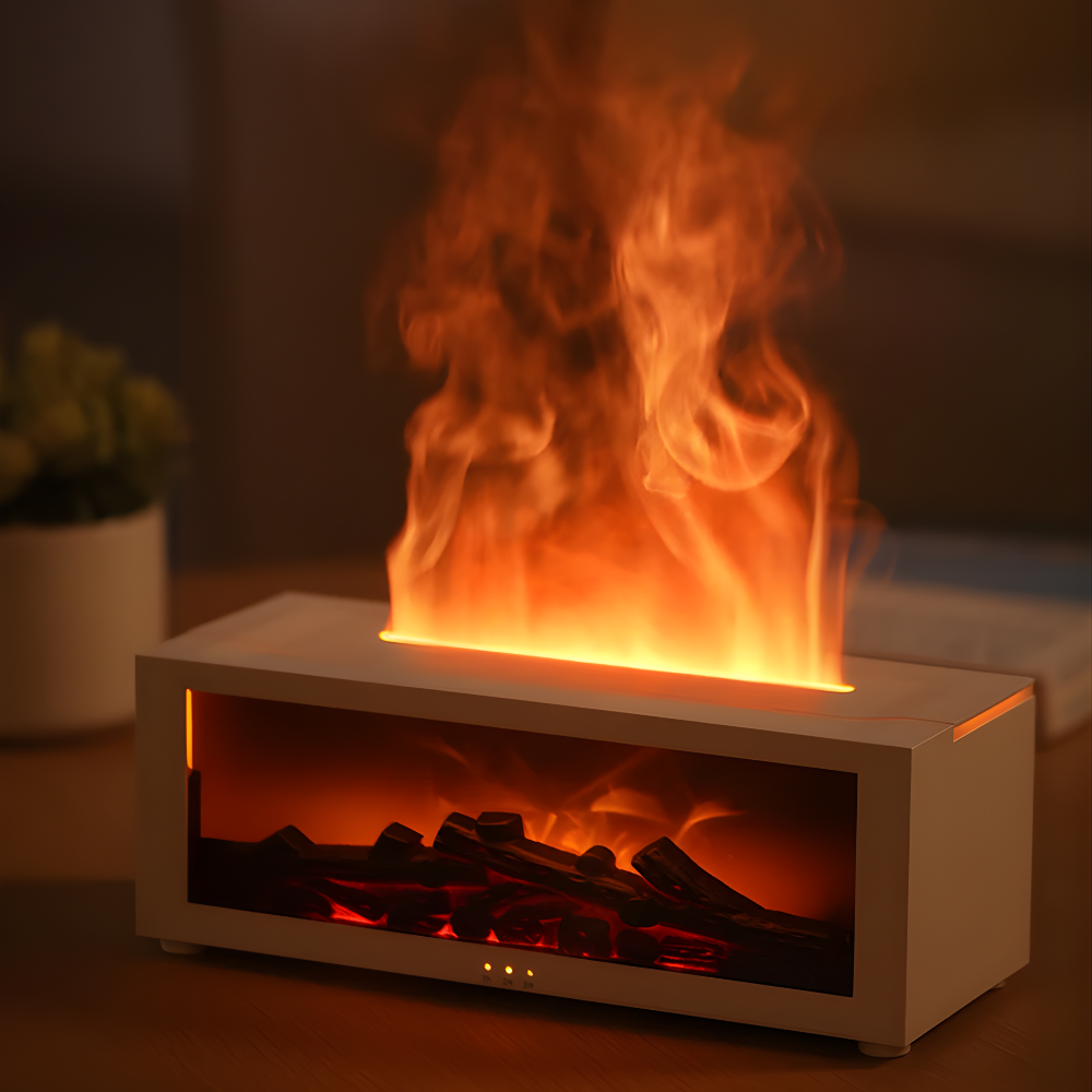 Flamora™ | Mini Elektrokamin mit Flammeneffekt Weiß