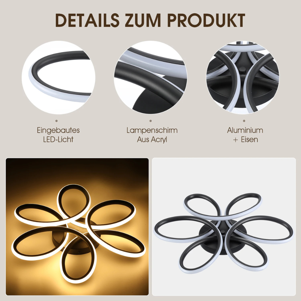 Florévia™ | LED Deckenleuchte im Blumen-Design