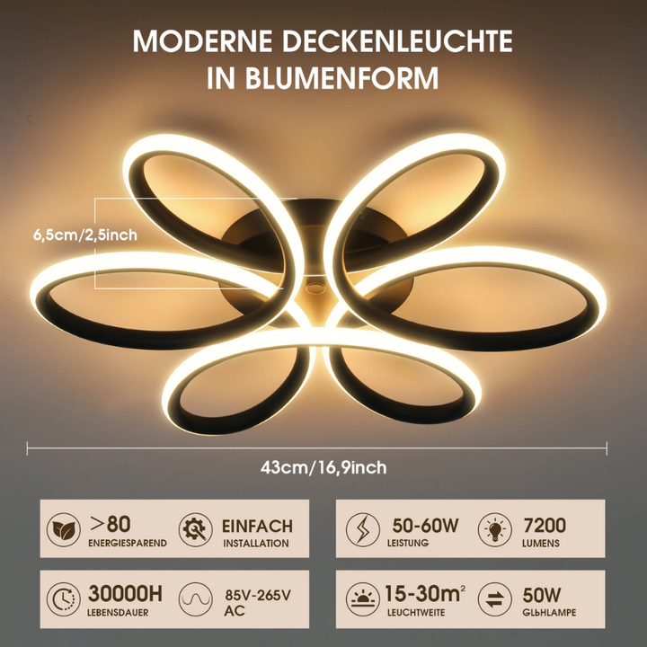 Florévia™ | LED Deckenleuchte im Blumen-Design