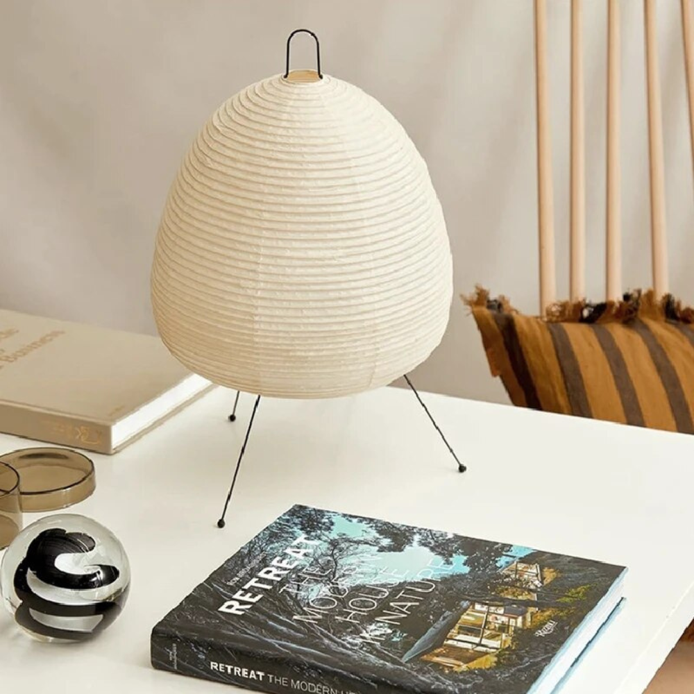 Savora™ | Wabi-Sabi Reispapier-Tischlampe
