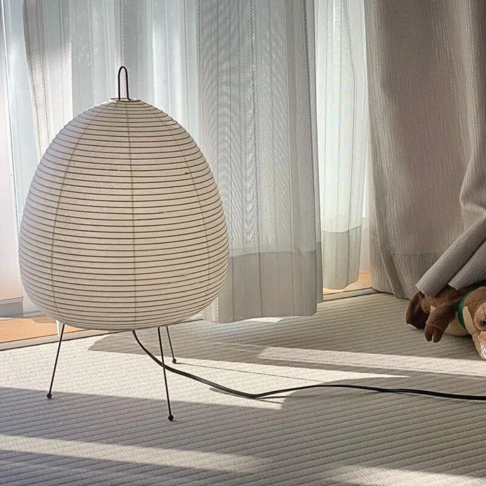 Savora™ | Wabi-Sabi Reispapier-Tischlampe