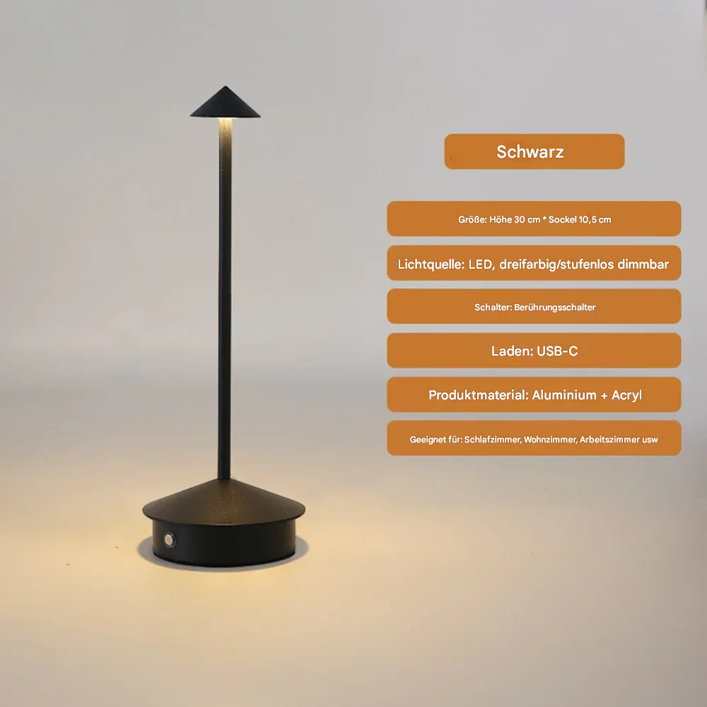 Aluréa™ | Kabellose LED-Akku Tischlampe