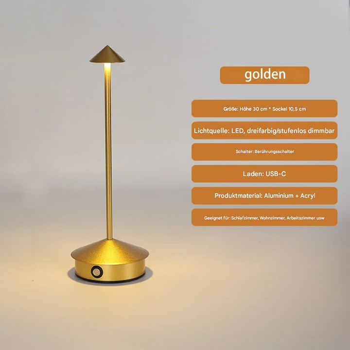 Aluréa™ | Kabellose LED-Akku Tischlampe