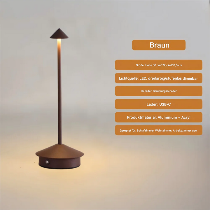 Aluréa™ | Kabellose LED-Akku Tischlampe