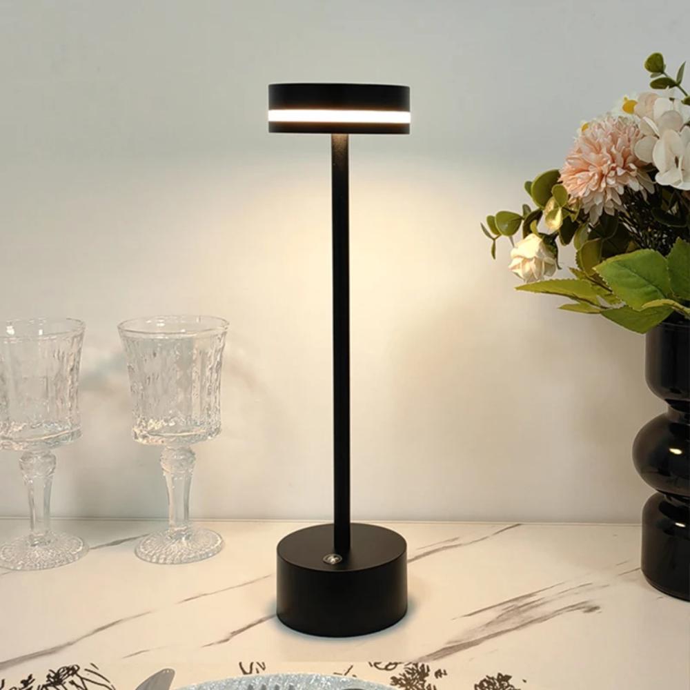 Kabellose LED Tischlampe mit Akku – Touch Dimmer, USB-C, Warm- & Neutralweiß, Moderne Design Tischleuchte für Wohnzimmer & Schlafzimmer