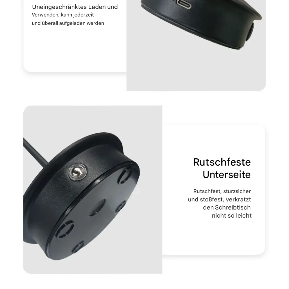 Kabellose LED Tischlampe dimmbar – Moderne Akku Tischleuchte mit Touch-Sensor, Warm-/Neutral-/Kaltweiß, USB-C, Aluminium Design