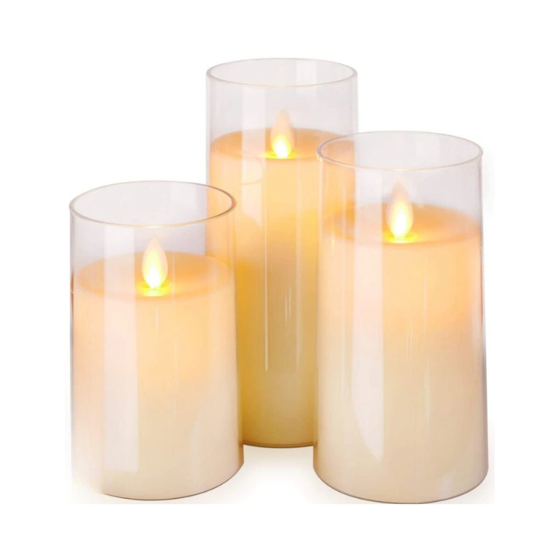 Glassflame™ | LED Kerzen-Set im Glas Transparent