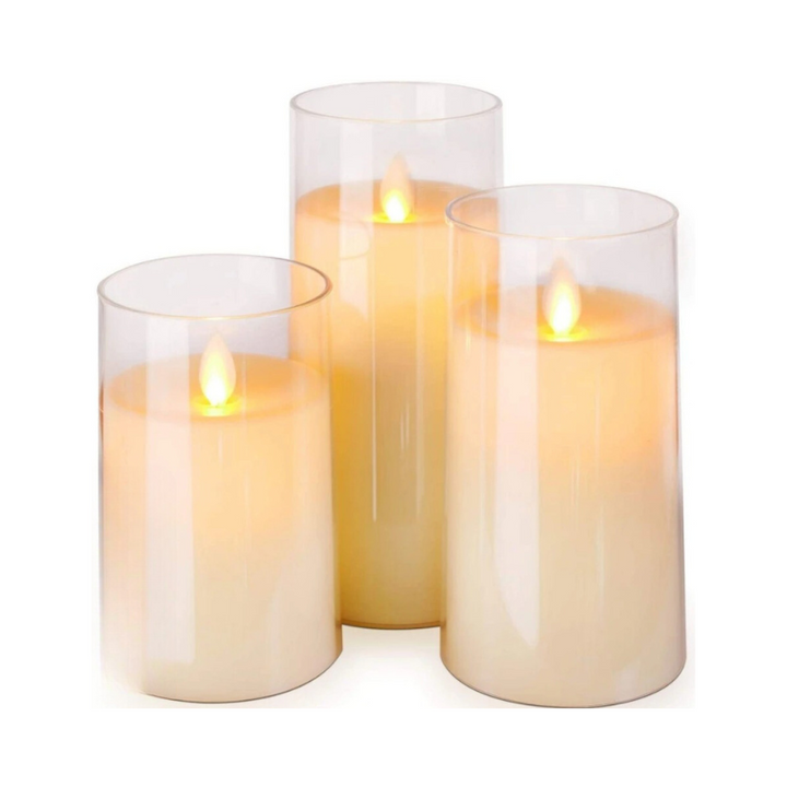 Glassflame™ | LED Kerzen-Set im Glas Transparent