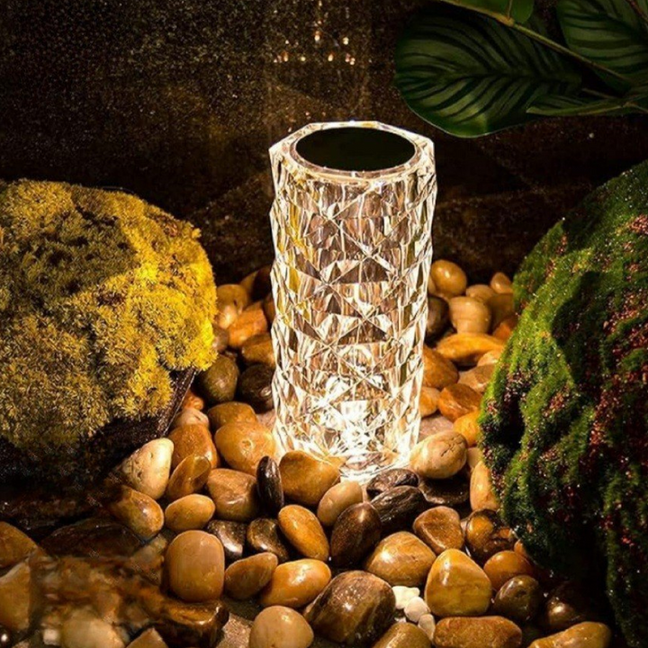 Crystaléa™ | Wiederaufladbare Kristall-LED Tischlampe