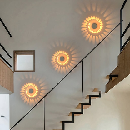 Moderne LED Wandleuchte Innen aus Aluminium – Design Wandlampe mit Effektlicht & indirekter Beleuchtung für Wohnzimmer, Flur & Schlafzimmer