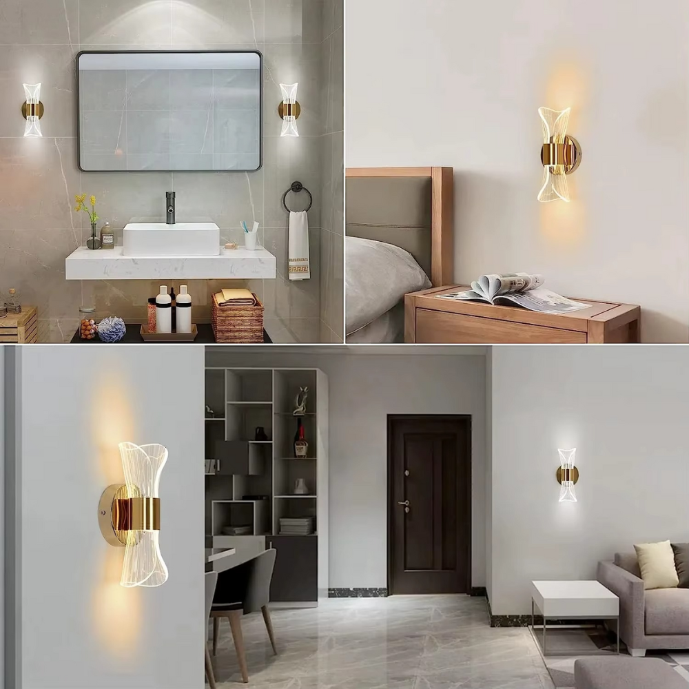 Auréline™ | Goldene LED-Design Wandleuchte
