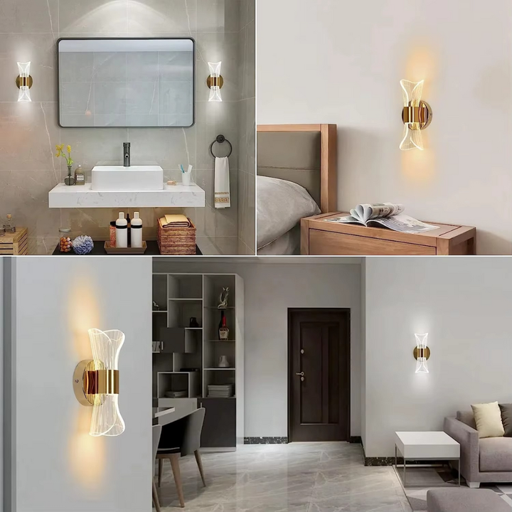 Auréline™ | Goldene LED-Design Wandleuchte