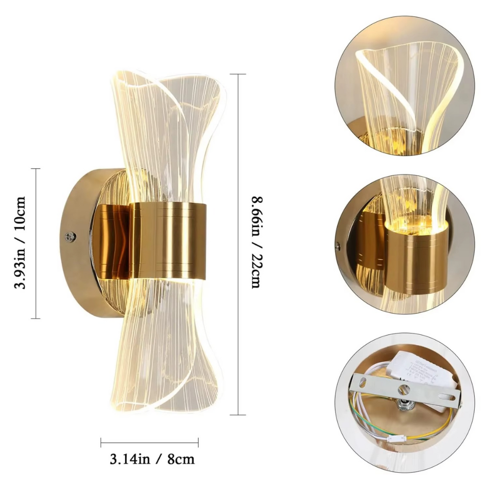 Auréline™ | Goldene LED-Design Wandleuchte