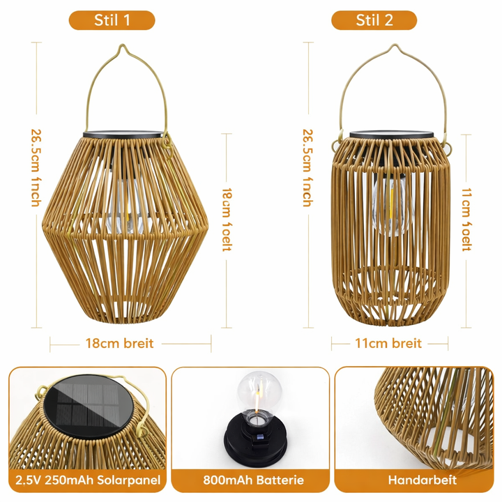 Solévara™ | Boho Solar-Laterne